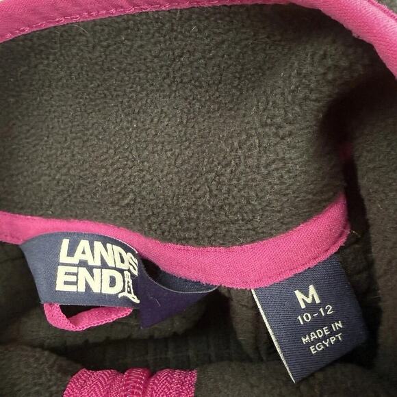 Lands End Grid Fleece Zip Up Jacket Womens M Gorpcore Hiking Outdoor Thermal - Picture 7 of 13